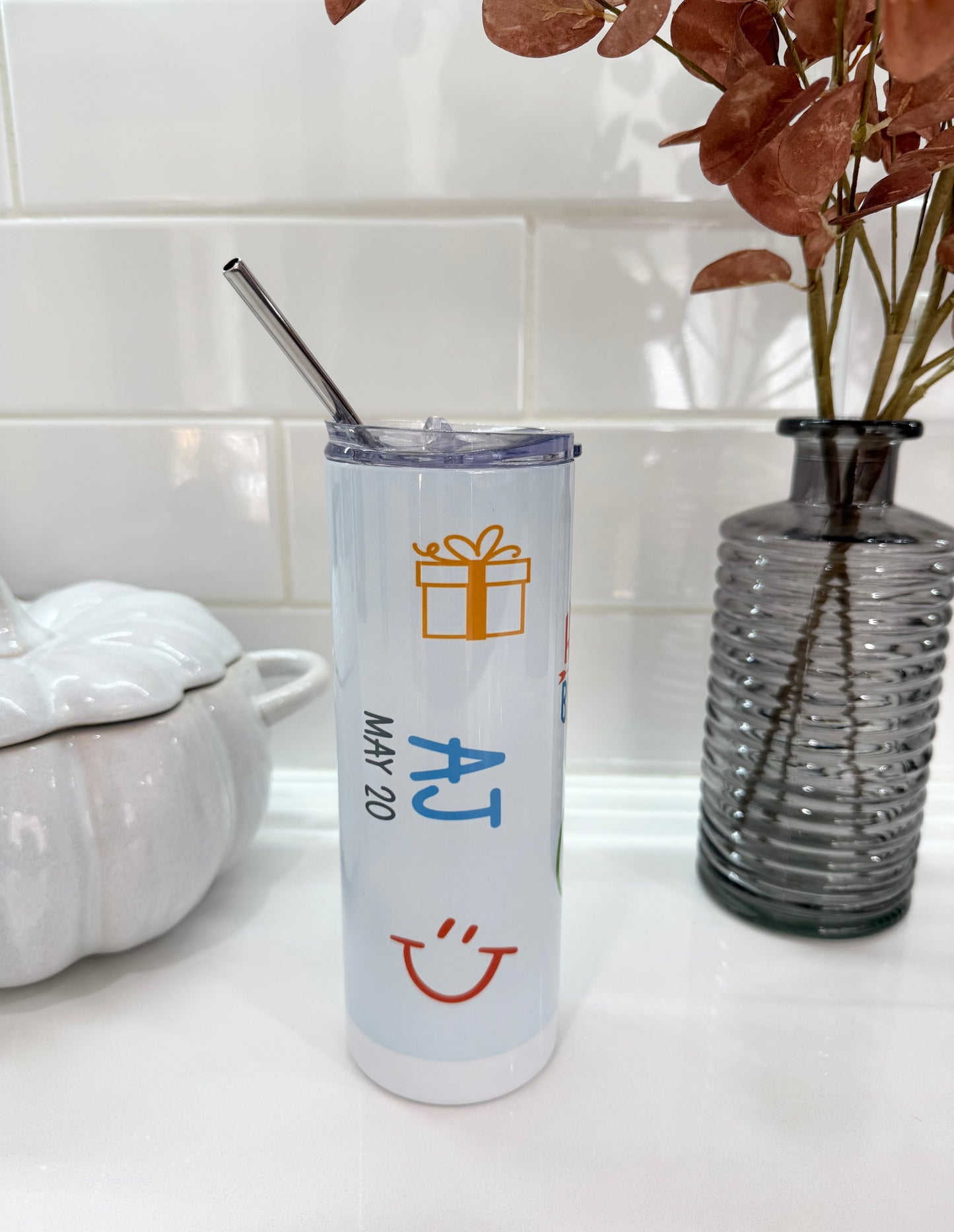 20oz Skinny Birthday Tumbler
