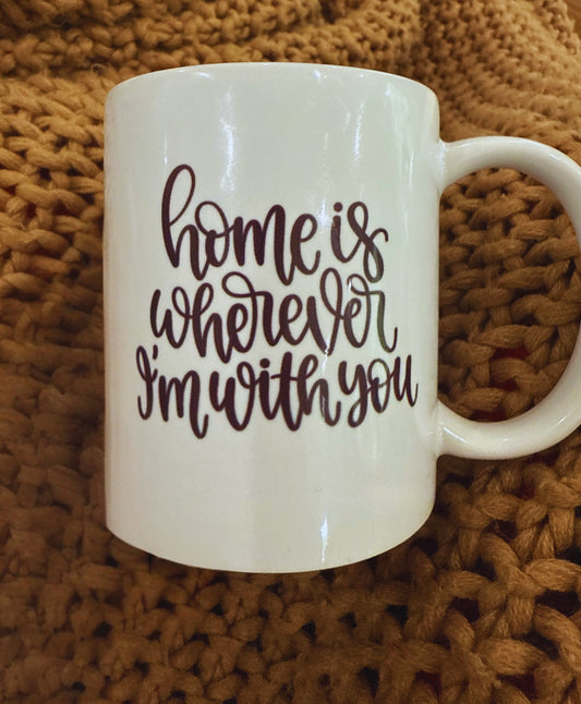 Home Is Wherever I’m With You – Personalized Mug